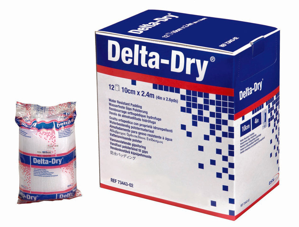 Delta-Dry White Synthetic Water Resistant Cast Padding, 3 Inch x 2.6 Yard-Cast Padding Undercast / Water Resistant Delta-Dry 3 Inch X 2.6 Yard Synthetic NonSterile