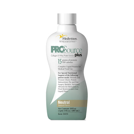 ProSource Plus Collagen and Whey Protein Formula, 32-ounce Bottle-Oral Supplement ProSource Plus Neutral Flavor Liquid 30 oz. Bottle