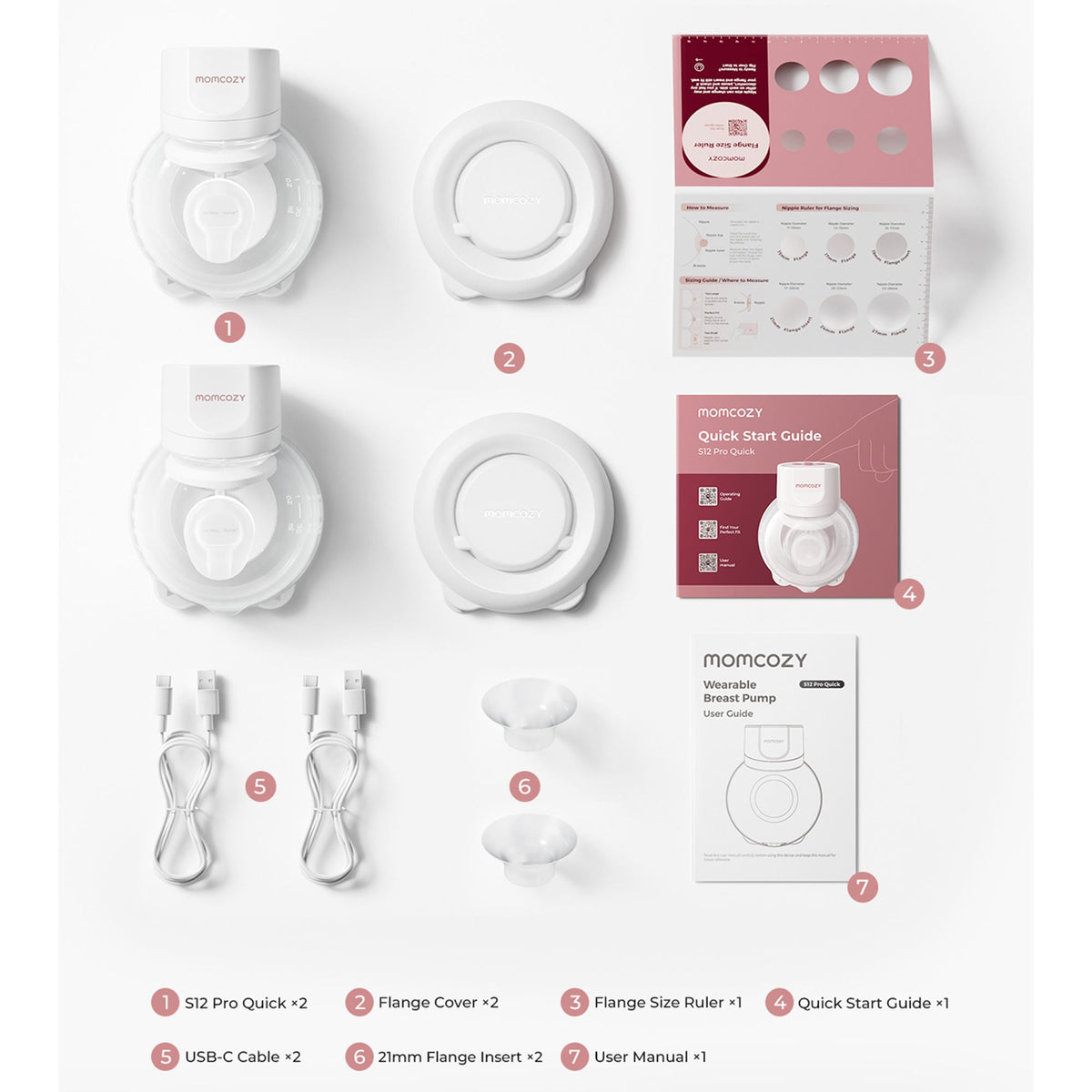 Wearable Double Electric Breast Pump Momcozy S12 Pro Quick - Nutritionals and Feeding Supplies>Feeding Supplies>Infant Nur...