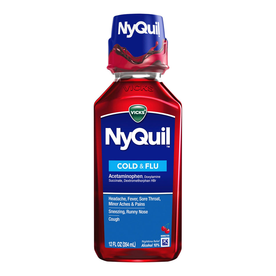 NyQuil Cold & Flu, Cherry Flavor-Cold and Flu Relief