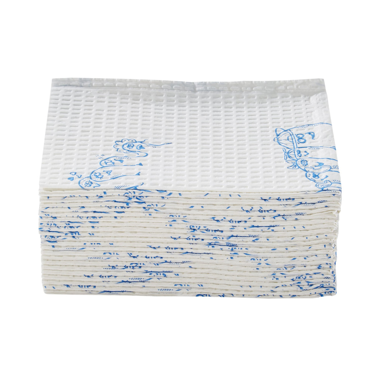 McKesson Nonsterile White / Blue Cartoon Toes Procedure Towel, 13 x 18 Inch-Procedure Towel McKesson 13 W X 18 L Inch White / Blue Cartoon Toes NonSterile
