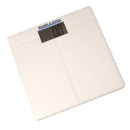 Health O Meter Floor Scale-Floor Scale Health O Meter LCD Display 397 lbs. / 180 kg Capacity White Battery Operated