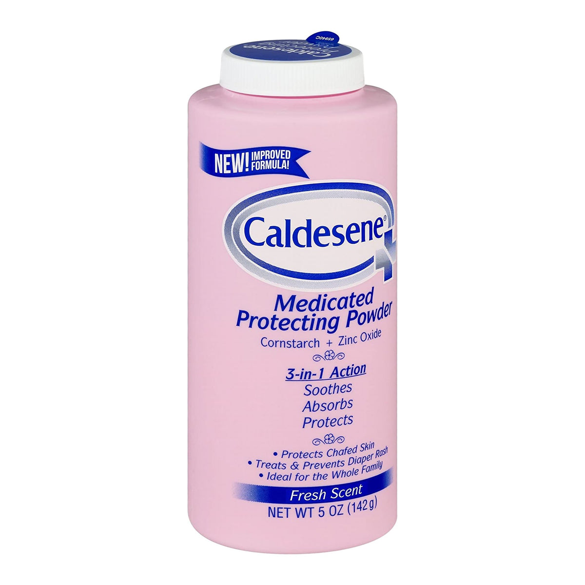 Caldesene Medicated Protecting Powder-Body Powder Caldesene Medicated Protecting 5 oz. Fresh Scent Shaker Bottle 81% Cornstarch / 15% Zinc Oxide