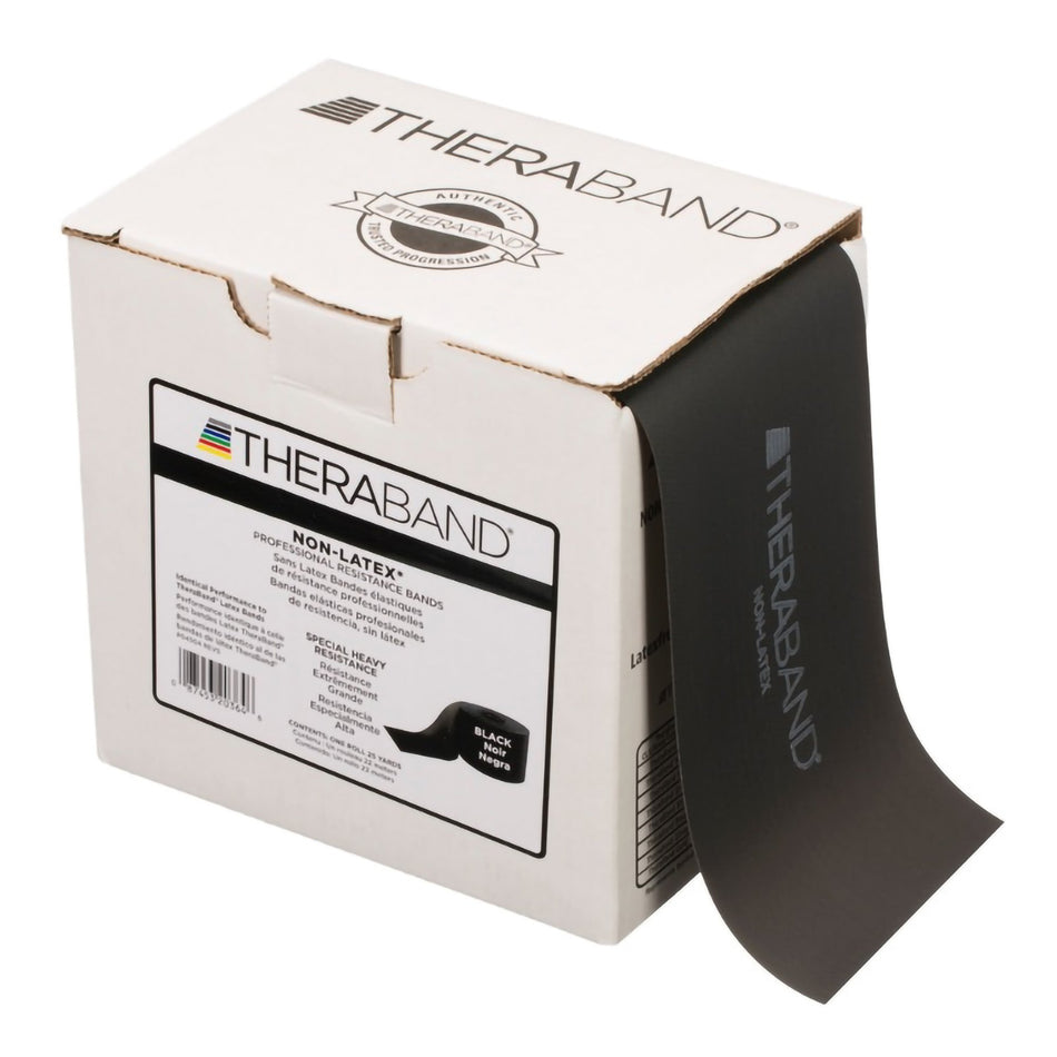 TheraBand Exercise Resistance Band, Black, 6 Inch x 25 Yard, X-Heavy Resistance-Exercise Resistance Band TheraBand Black 6 Inch X 25 Yard X-Heavy Resistance