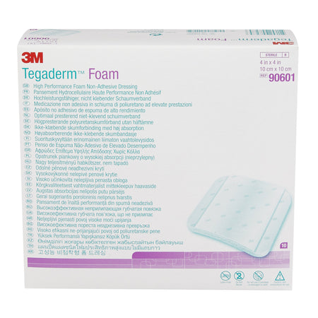 3M Tegaderm High Performance Nonadhesive without Border Foam Dressing, 4 x 4 Inch-Foam Dressing 3M Tegaderm High Performance 4 X 4 Inch Without Border Film Backing Nonadhesive Square Sterile