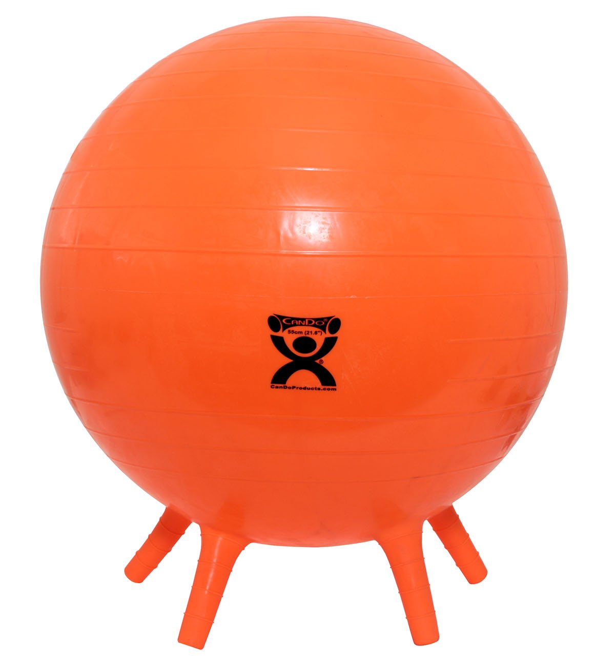 CanDo Exercise Ball-Inflatable Exercise Ball with Stability Feet CanDo Orange