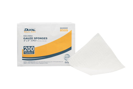 Dukal™ Gauze Sponge, 4 x 4 Inch, 8-Ply - Wound Care>General Wound Care>General Purpose Dressings>Gauze Dressings - Dukal