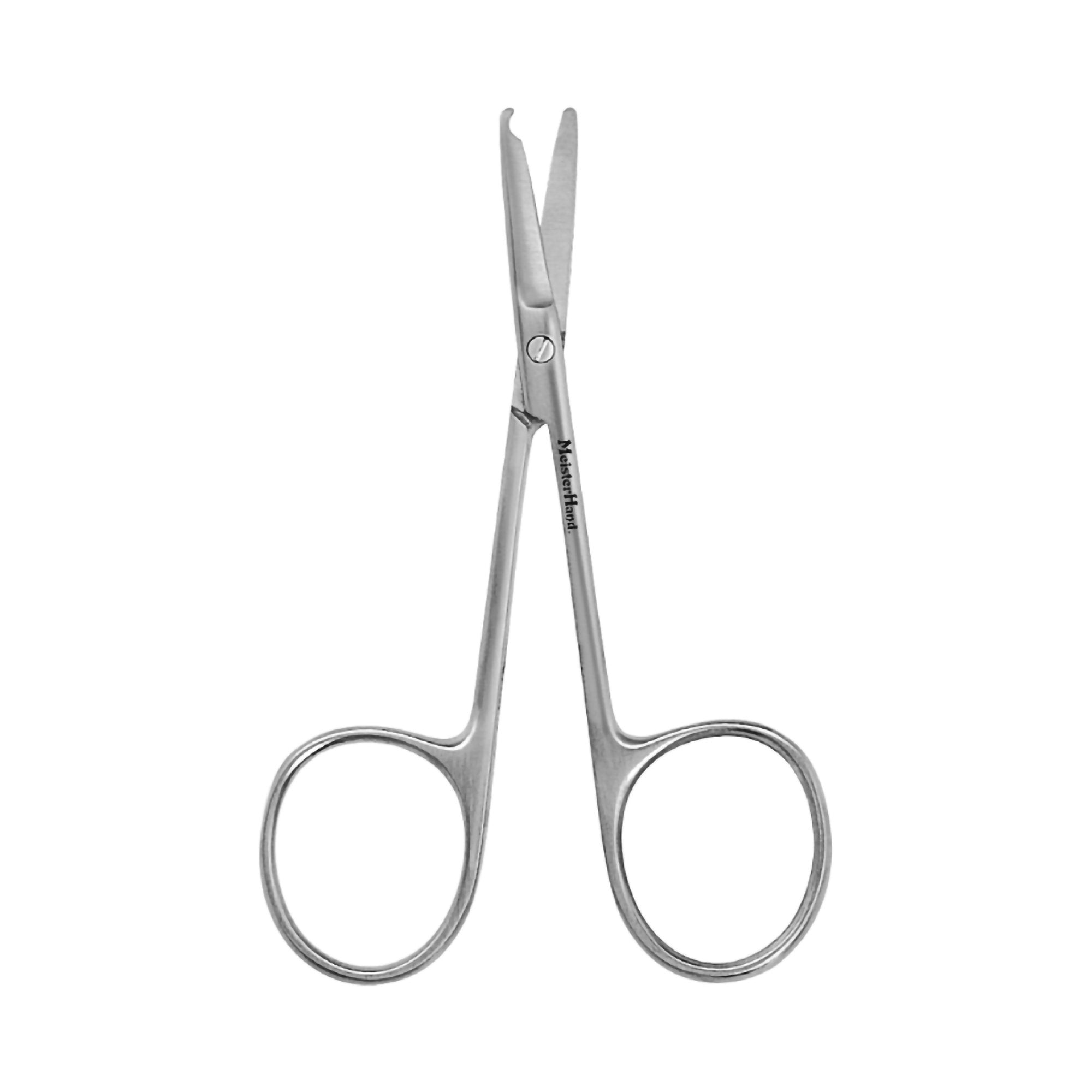 MeisterHand Suture Scissors-Stitch Scissors MeisterHand Spencer 3-1/2 Inch Length Surgical Grade Stainless Steel NonSterile Finger Ring Handle Straight Blunt Tip / Blunt Tip