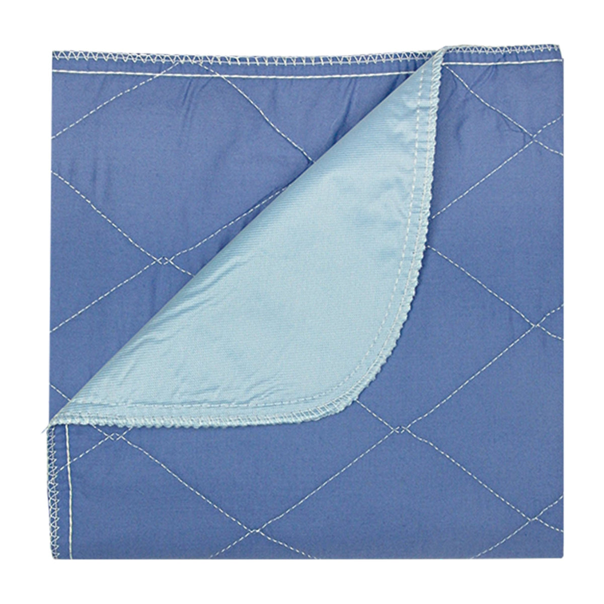 Becks Classic Reusable Underpad, Blue, 34 x 36 in.-Reusable Underpad Beck's Classic 34 X 36 Inch Polyester / Rayon Light Absorbency
