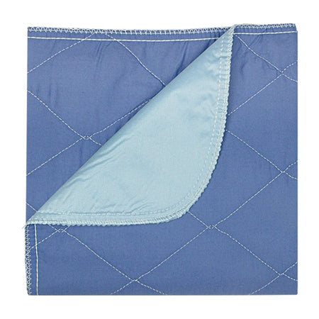 Becks Classic Reusable Underpad, Blue, 34 x 36 in.-Reusable Underpad Beck's Classic 34 X 36 Inch Polyester / Rayon Light Absorbency
