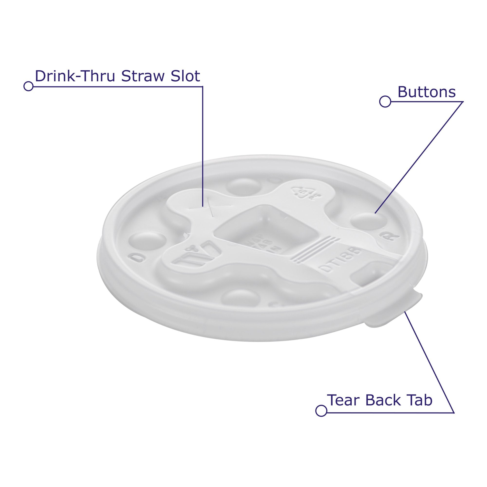 WinCup Lid-Drinking Cup Lid WinCup White Foam Disposable