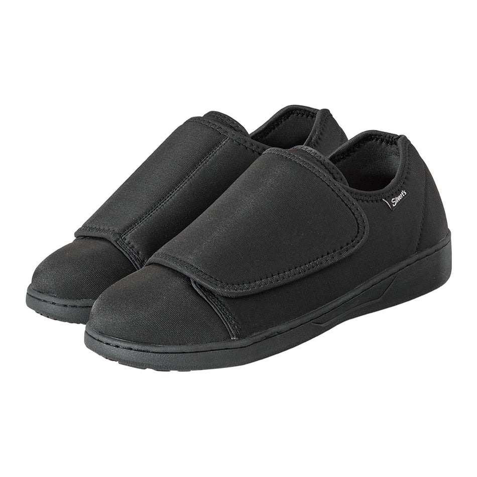 Silverts Ultra Comfort Flex Hook and Loop Closure Shoe, Size 14, Black-Shoe Silverts Ultra Comfort Flex Size 14 Male Adult Black