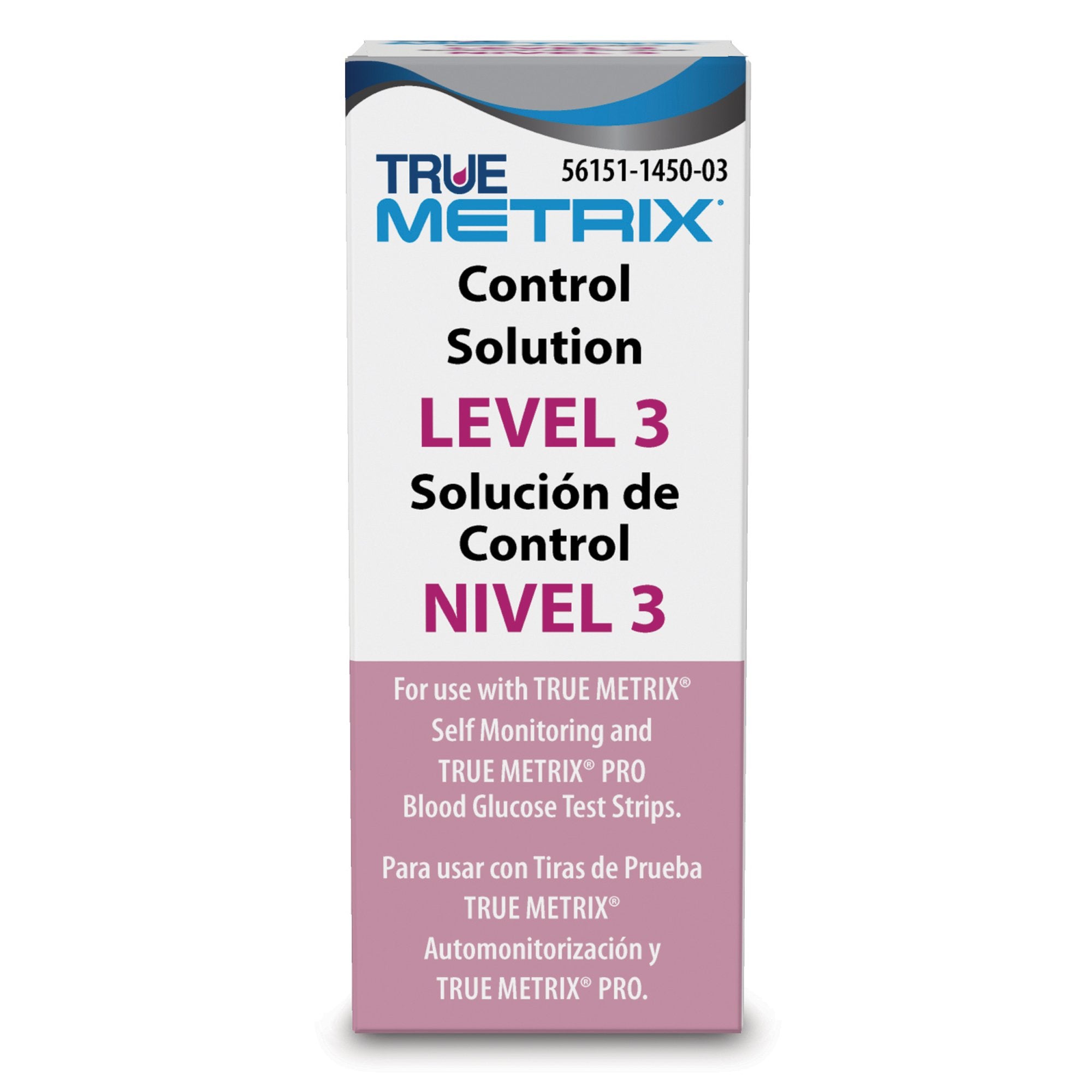 True Metrix Blood Glucose Control, Level 3-Blood Glucose Control Solution TRUE METRIX 3 mL Level 3
