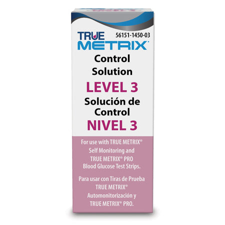 True Metrix Blood Glucose Control, Level 3-Blood Glucose Control Solution TRUE METRIX 3 mL Level 3