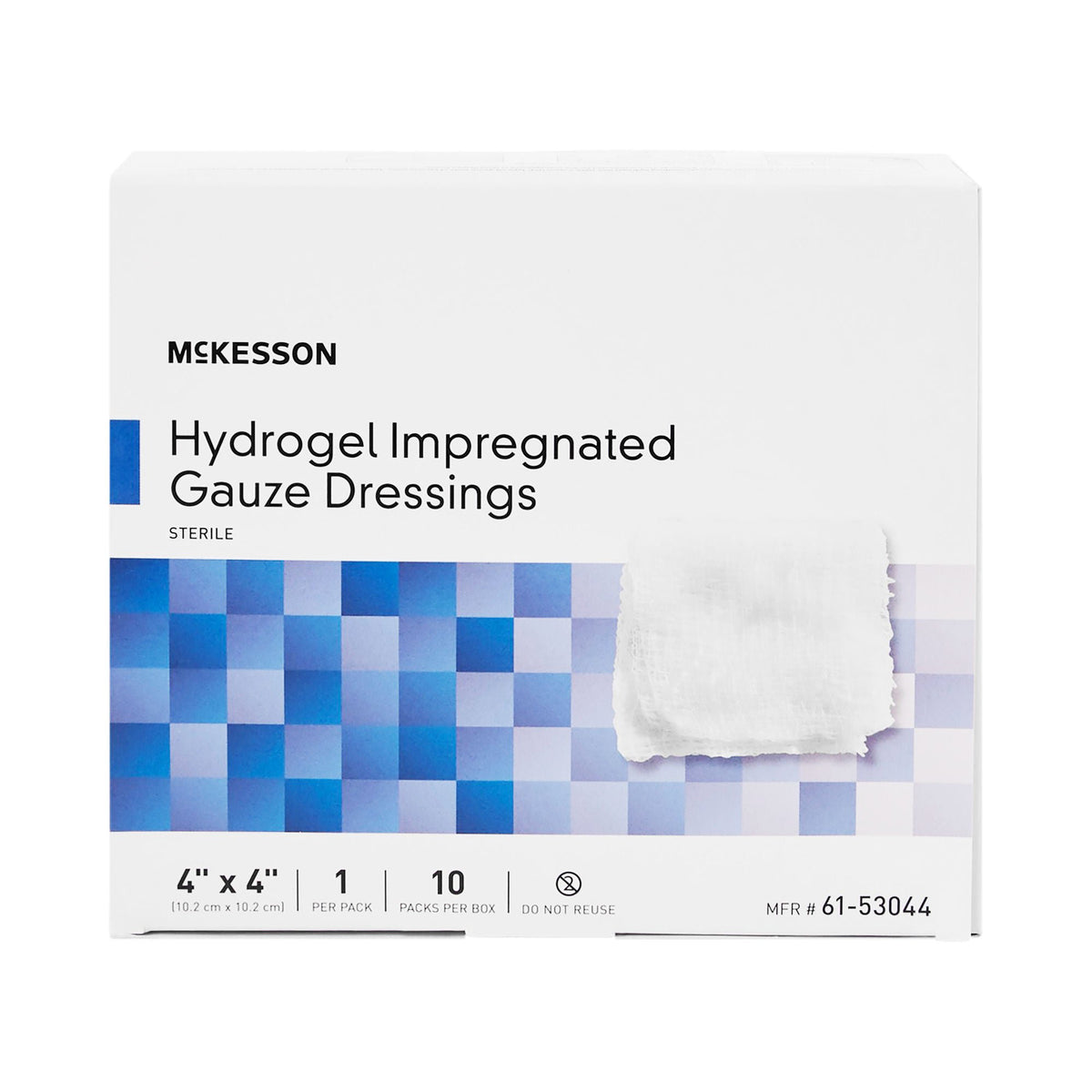 McKesson Hydrogel Gauze Dressing, 4 x 4 Inch - Wound Care>Advanced Wound Care>Hydrogel Dressings - McKesson Brand