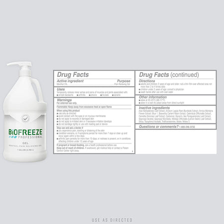 Biofreeze Professional Pain Relieving Gel, 1 Gallon Pump Bottle - Pharmaceuticals>Over the Counter>Pain Relief - Boxout LLC