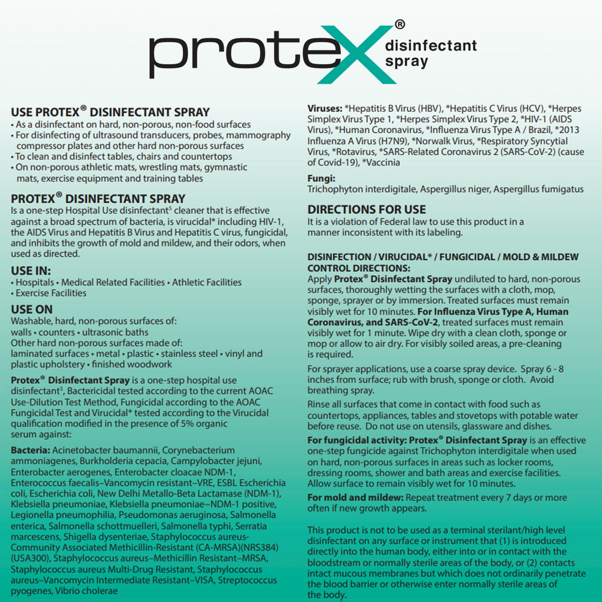 Protex Surface Disinfectant Cleaner, Lemon Scent, 32 oz.-Protex Surface Disinfectant Cleaner Broad Spectrum Pump Spray Liquid 32 oz. Bottle Lemon Scent NonSterile