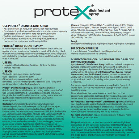Protex Surface Disinfectant Cleaner, Lemon Scent, 32 oz.-Protex Surface Disinfectant Cleaner Broad Spectrum Pump Spray Liquid 32 oz. Bottle Lemon Scent NonSterile