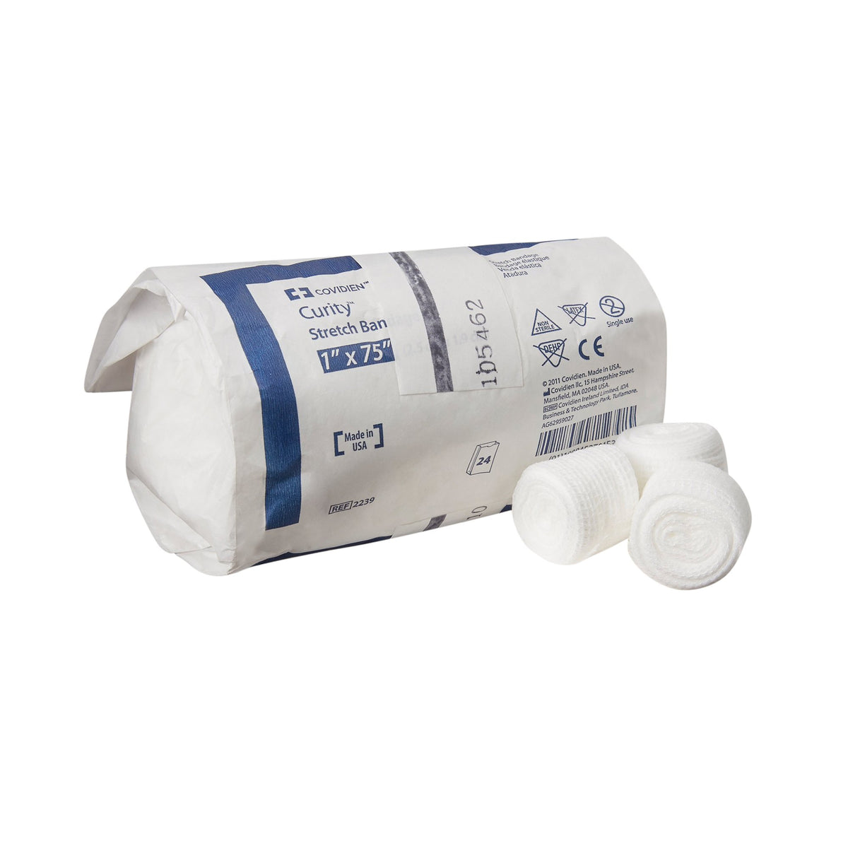 Curity Conforming Bandage, 1 x 75 Inch, 1-Ply-Conforming Bandage Curity 1 X 75 Inch 1-Ply NonSterile 24 per Pack