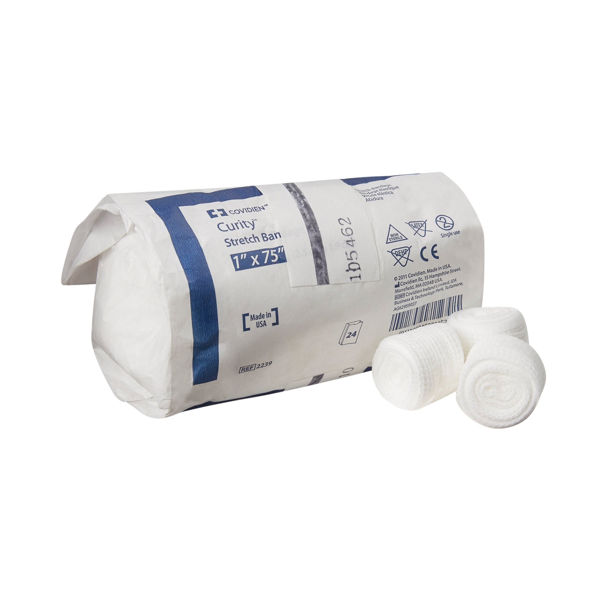 Curity Conforming Bandage, 1 x 75 Inch, 1-Ply-Conforming Bandage Curity 1 X 75 Inch 1-Ply NonSterile 24 per Pack