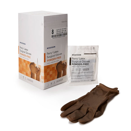 McKesson Perry® Latex Surgical Glove, Size 8, Brown - Gloves>Surgical Gloves - McKesson Brand