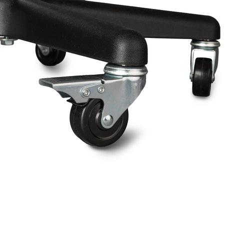 Mayo Instrument Stand-Mobile Instrument Stand Tech-Med Hand Operated Single Post 5-Leg Base Small Tray