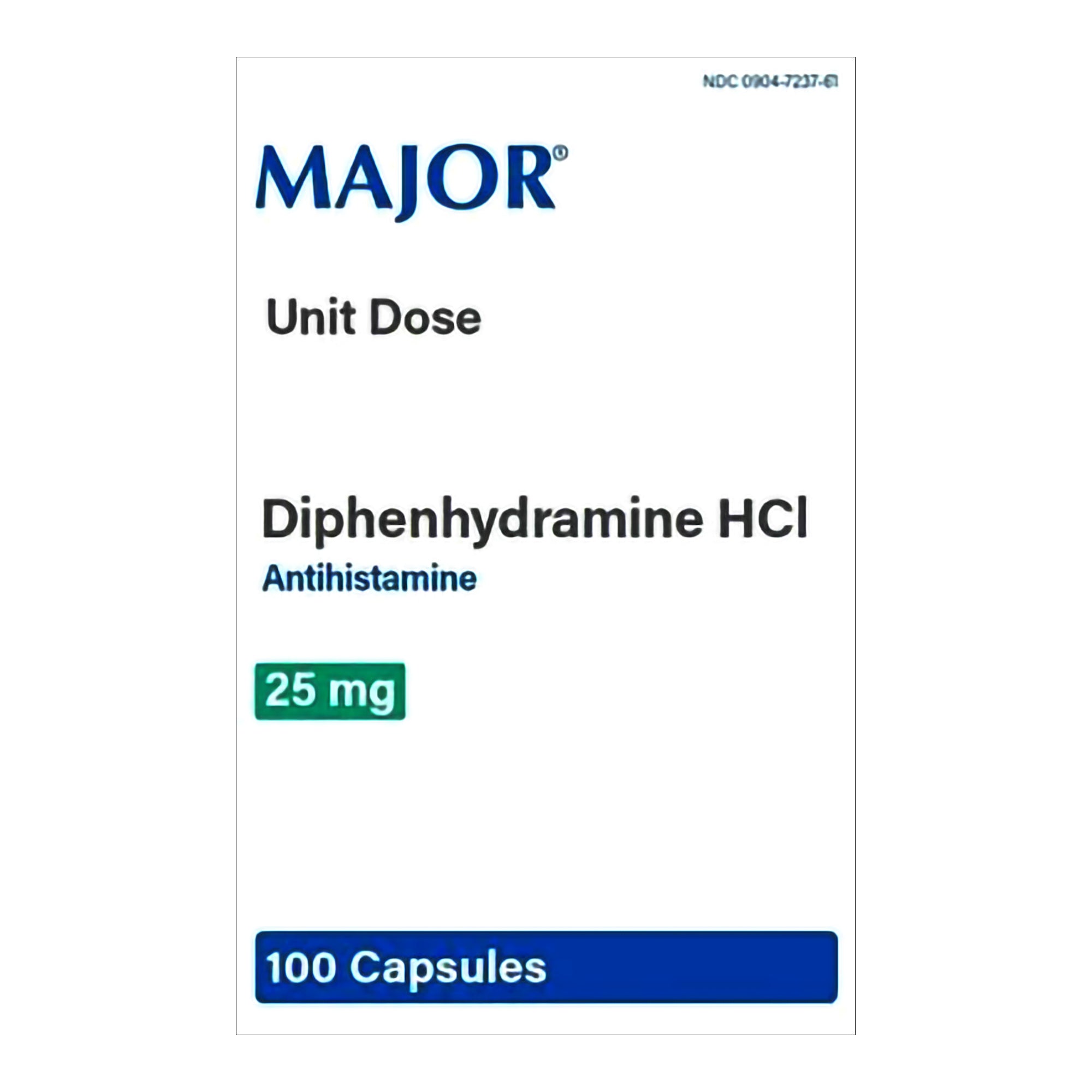Major Banophen Diphenhydramine Allergy Relief-Allergy Relief 25 mg Strength Capsule 100 Per Box