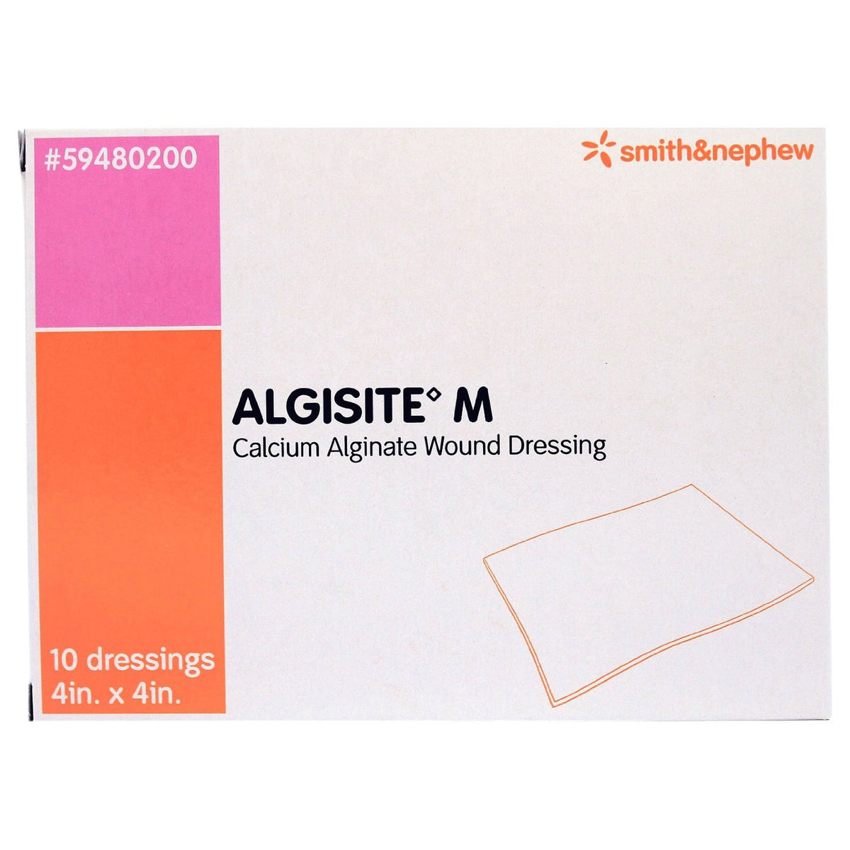 AlgiSite M Alginate Dressing, 4 x 4 Inch - Wound Care>Advanced Wound Care>Alginate Dressings - Smith & Nephew