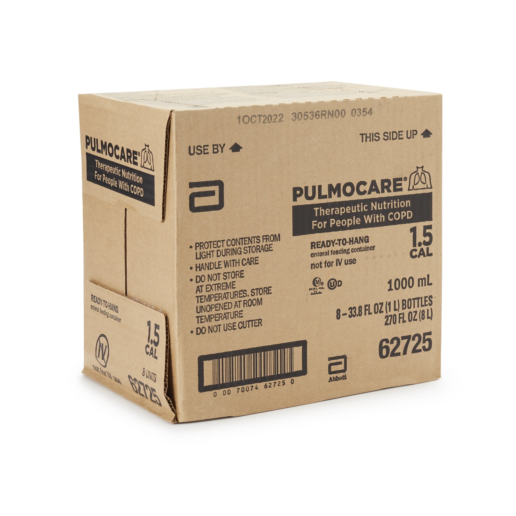 Pulmocare Vanilla Tube Feeding Formula, 33.8 oz. Ready to Hang Carton-Tube Feeding Formula Pulmocare Vanilla Flavor Liquid 33.8 oz. Carton