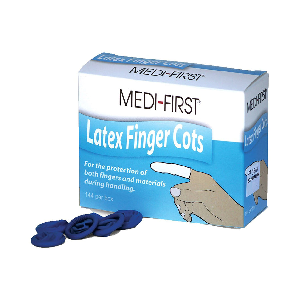 Medi-First Finger Cot, Large-Finger Cot Medi-First Large 2-1/2 Inch Length Powder Free Latex NonSterile