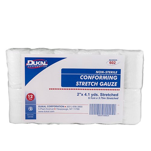 Dukal Conforming Bandage, 2 Inch x 4-1/10 Yard-Conforming Bandage Dukal 2 Inch X 4-1/10 Yard 1-Ply NonSterile 12 per Pack