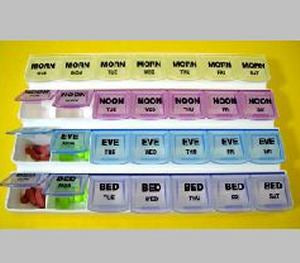 MediPlanner Four-Dose 7-Day Pill Organizer-Pill Organizer Mediplanner 7 Day 4 Dose