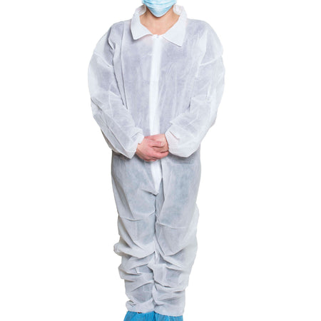 Coverall 2X-Large White Disposable NonSterile - Apparel>Coveralls - Dukal