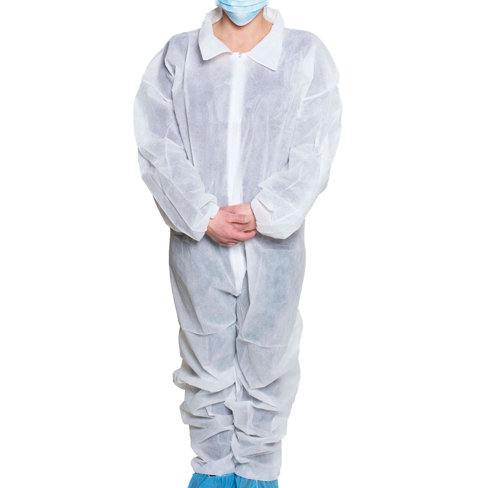 Coverall 2X-Large White Disposable NonSterile - Apparel>Coveralls - Dukal