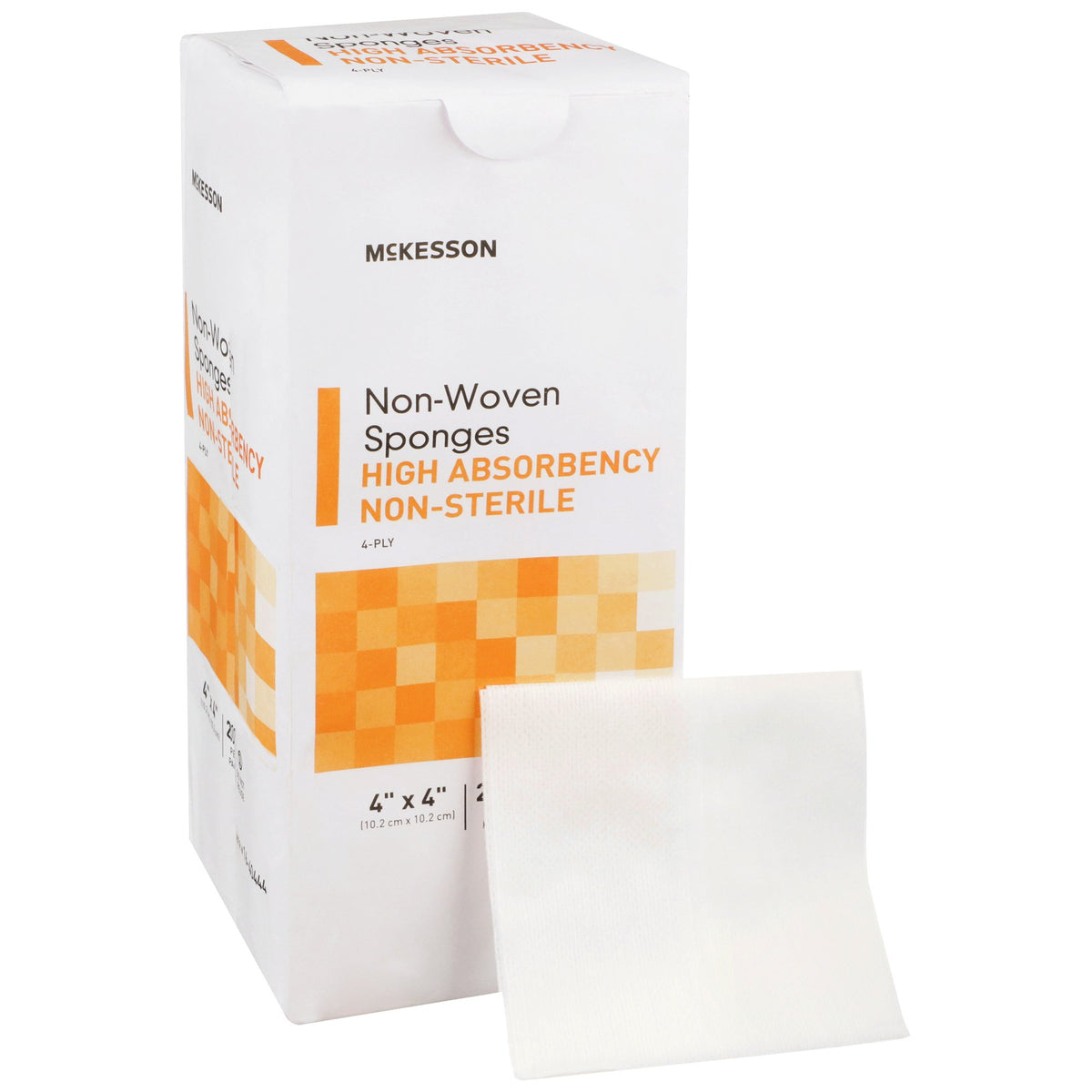 McKesson Nonwoven Sponge, 4 x 4 Inch, 4-Ply-Nonwoven Sponge McKesson 4 X 4 Inch 4-Ply NonSterile 200 per Pack