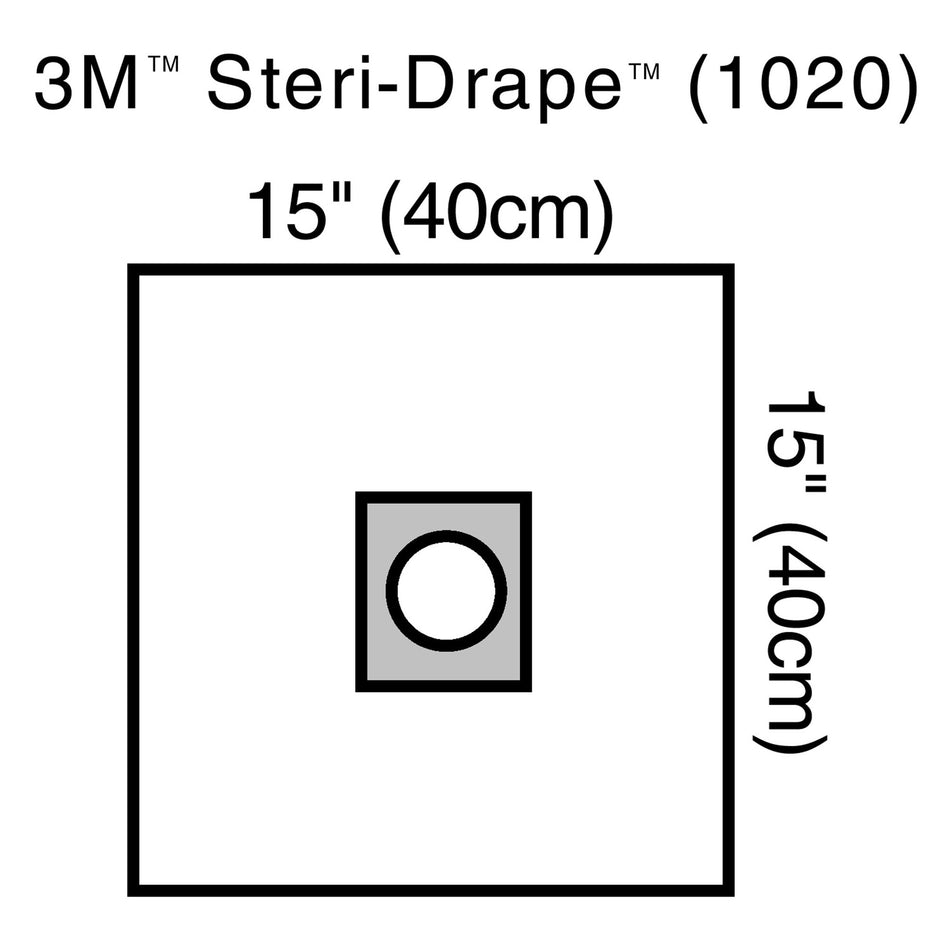 3M� Steri-Drape� Sterile Small EENT Drape, 15 x 15 Inch-EENT Drape 3M� Steri-Drape� Small Drape with Aperture 15 W X 15 L Inch Sterile