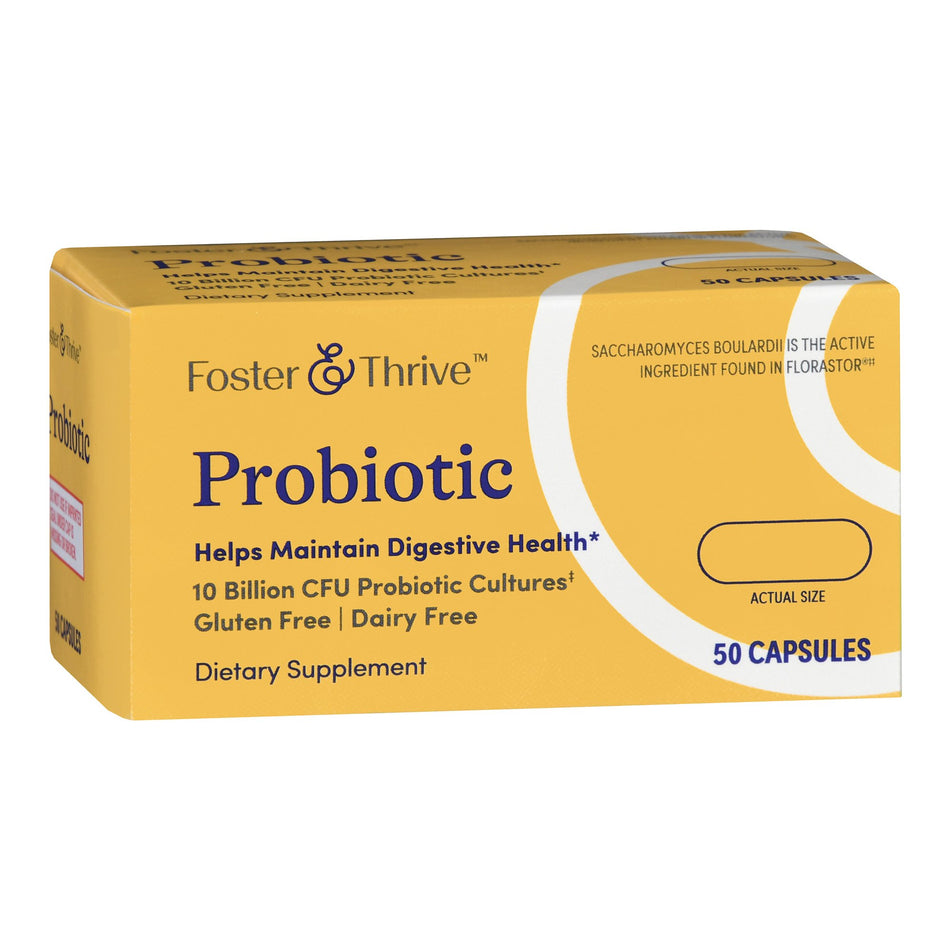 Foster & Thrive Probiotic Capsules-Probiotic Dietary Supplement Foster & Thrive 50 per Bottle Capsule