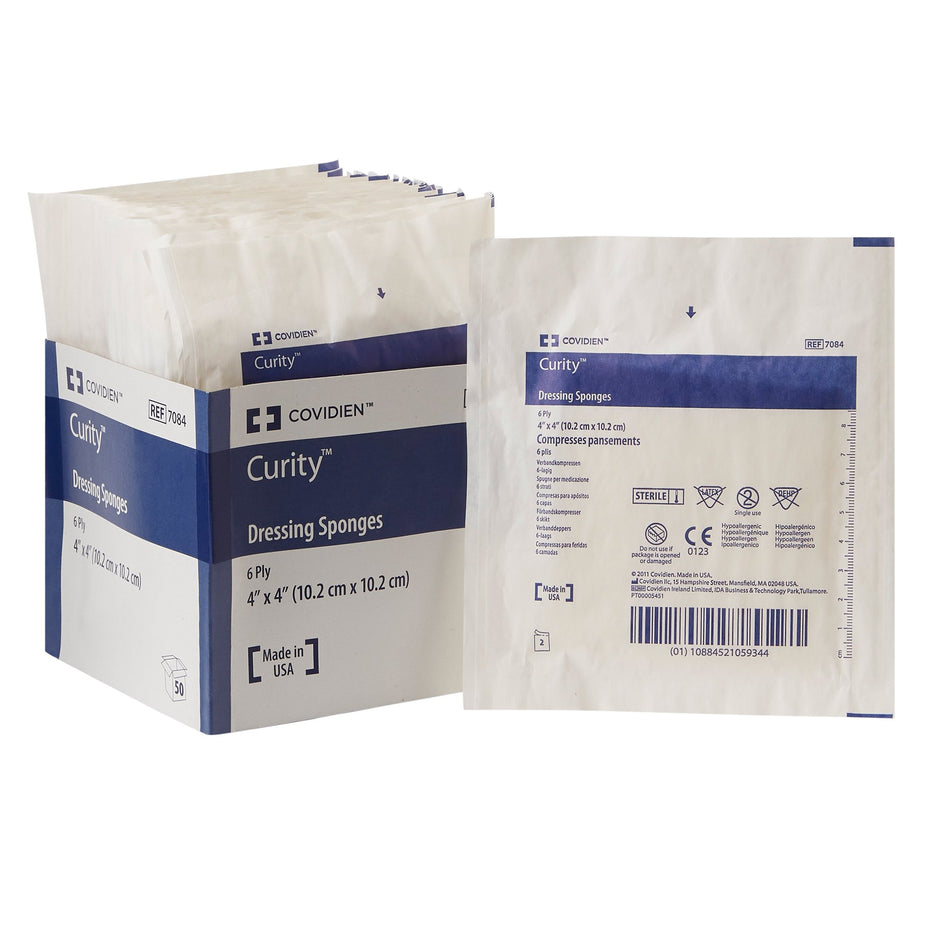 Curity� Sterile Nonwoven Sponge, 4 x 4 Inch, 6-Ply-Nonwoven Sponge Curity� 4 X 4 Inch 6-Ply Sterile 2 per Pack