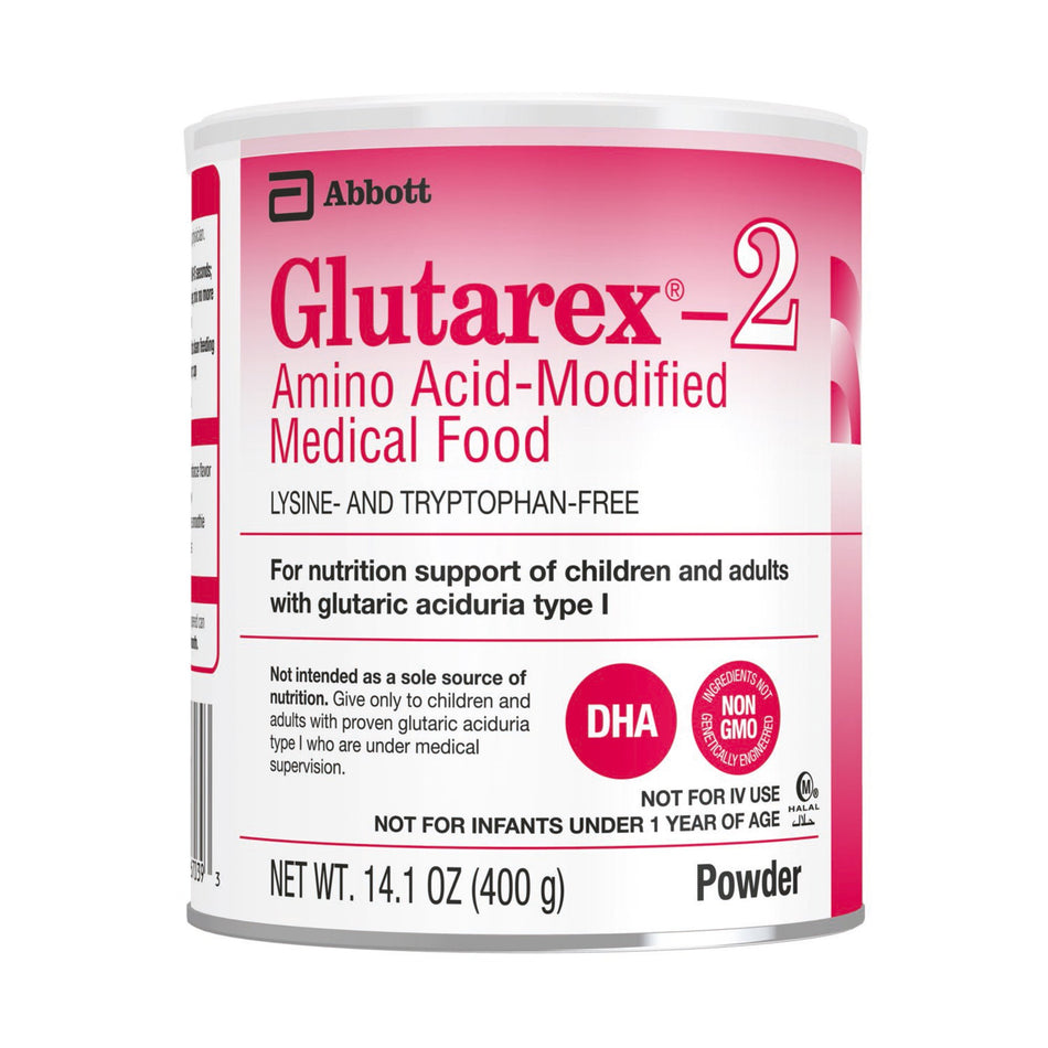 Glutarex-2 Amino AcidModified Medical Food for Glutaric Aciduria Type I, 14.1-ounce can-Oral Supplement Glutarex-2 Unflavored Powder 14.1 oz. Can
