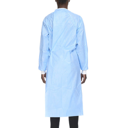 Halyard Basics Nonreinforced Surgical Gown with Towel, Large, Blue - Apparel>Gowns>Surgical Gowns - O&M Halyard Inc