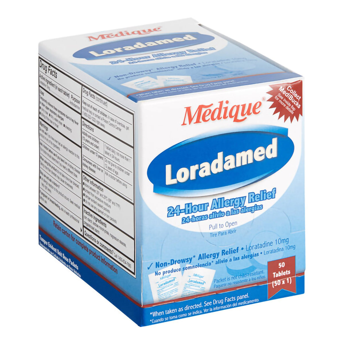 Loradamed Loratadine Allergy Relief-Allergy Relief Loradamed 10 mg Strength Tablet 1 per Box