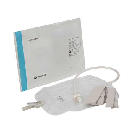 Conveen Security+ Urinary Leg Bag, 600 mL, Rubber-Urinary Leg Bag Conveen Security+ Anti-Reflux Valve NonSterile 600 mL Polyethylene / Flocked