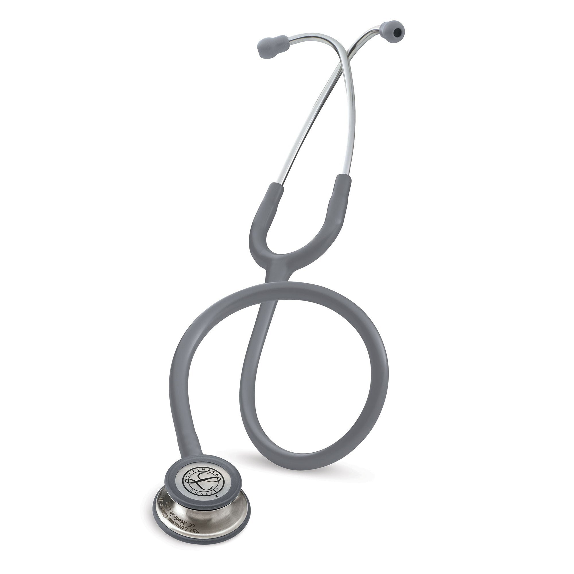 3M Littmann Classic III Monitoring Stethoscope-Clinician Stethoscope 3M Littmann Classic III Gray 1-Tube 27 Inch Tube Convertible Chestpiece