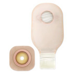 Two-Piece Drainable Ultra Clear Ostomy Kit, , 2 Inch Flange-"Ileostomy / Colostomy Pouch New Image Two-Piece System 9 Inch Length Flat, Mold to Fit Drainable"