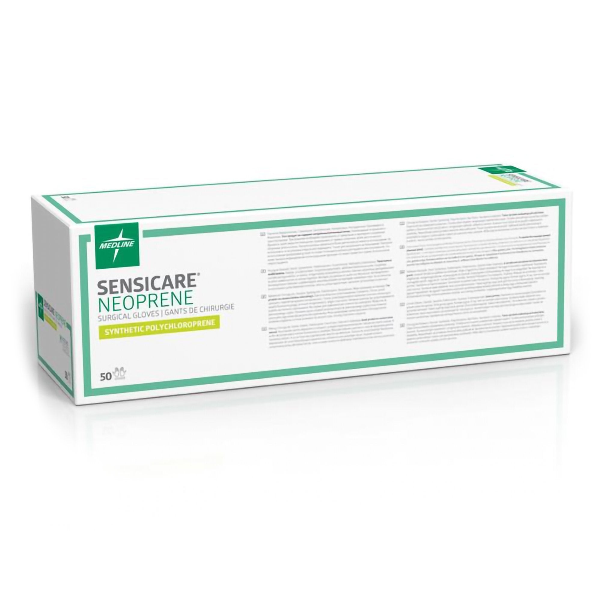 SensiCare Neoprene Polychloroprene Surgical Glove, Size 7.5, Light Brown-Surgical Glove SensiCare Neoprene Size 7.5 Sterile Polychloroprene Standard Cuff Length Smooth Light Brown Chemo Tested