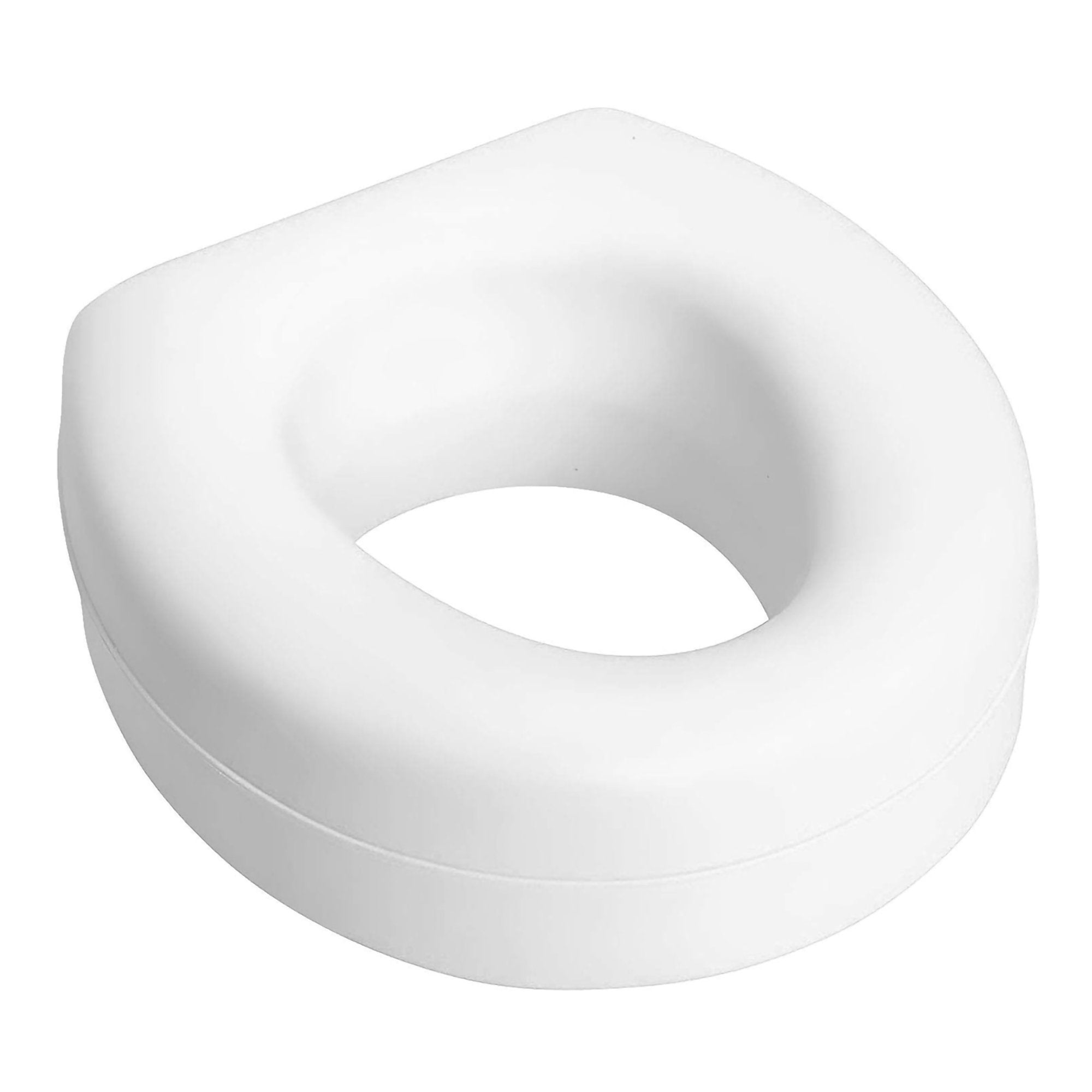 HealthSmart Raised Toilet Seat, 14-1/2 x 15 Inch-Raised Toilet Seat HealthSmart 5 Inch Height White 250 lbs. Weight Capacity.