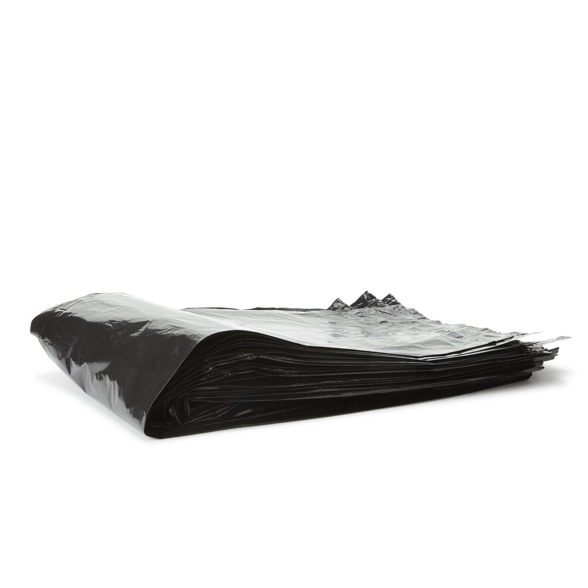 Colonial Trash Bag Premium Black Liner, 60 gal.-Trash Bag Colonial Bag 60 gal. Black LLDPE 1 mil 38 X 58 Inch X-Seal Bottom Flat Pack