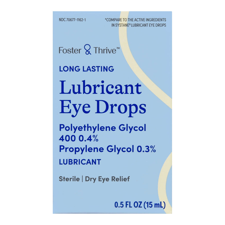 Foster & Thrive� Long Lasting Lubricant Eye Drops Polyethylene Glycol 400 0.4% Propylene Glycol 0.3%-Eye Lubricant Foster & Thrive� 0.5 oz. Eye Drops