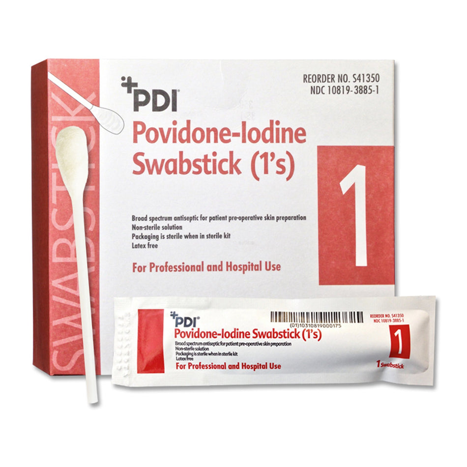 PDI PVP Iodine Prep Swabstick-Impregnated Swabstick PDI 10% Strength Povidone-Iodine Individual Packet NonSterile