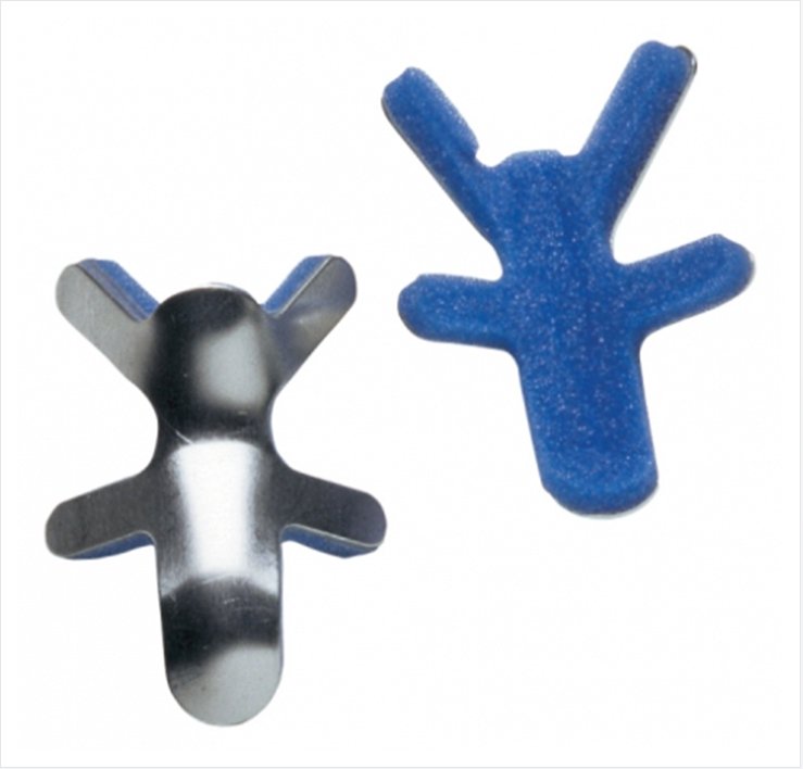 ProCare Finger Splint, Small-Finger Splint ProCare Adult Small Bendable Prong Closure Left or Right Hand Blue / Silver